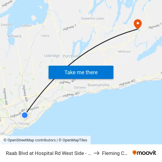 Raab Blvd at Hospital Rd West Side - K & L Wings to Fleming College map
