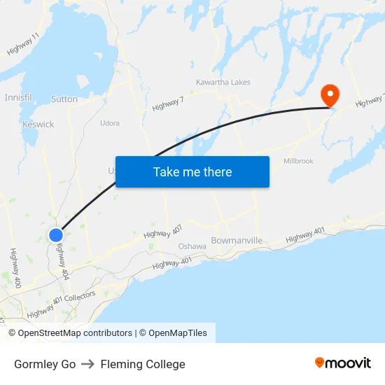 Gormley Go to Fleming College map