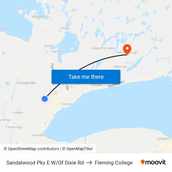 Sandalwood Pky E W/Of Dixie Rd to Fleming College map