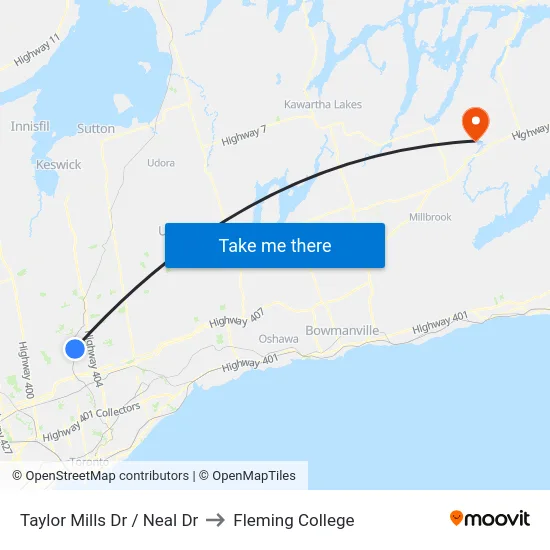 Taylor Mills Dr / Neal Dr to Fleming College map