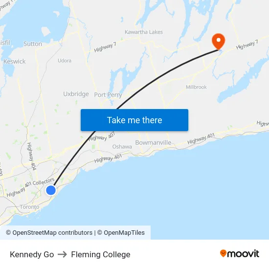Kennedy Go to Fleming College map