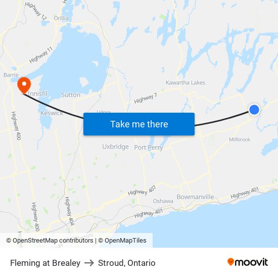 Fleming at Brealey to Stroud, Ontario map