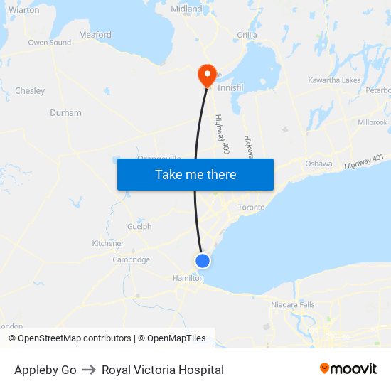 Appleby Go to Royal Victoria Hospital map