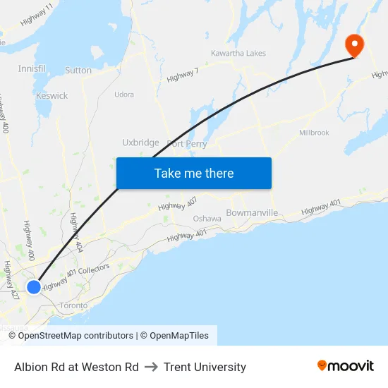Albion Rd at Weston Rd to Trent University map