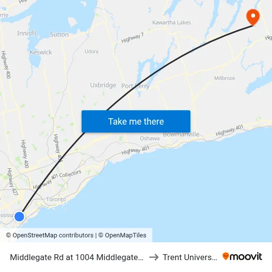 Middlegate Rd at 1004 Middlegate Rd to Trent University map