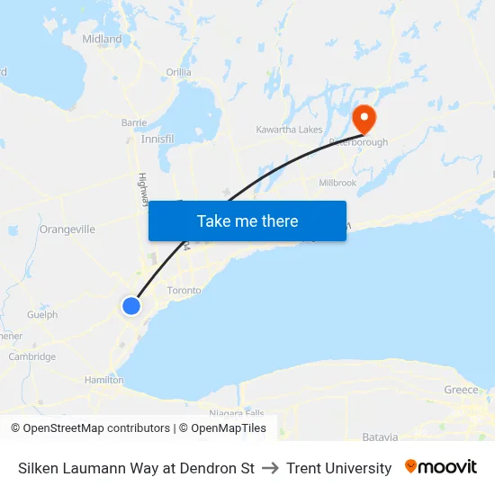 Silken Laumann Way at Dendron St to Trent University map