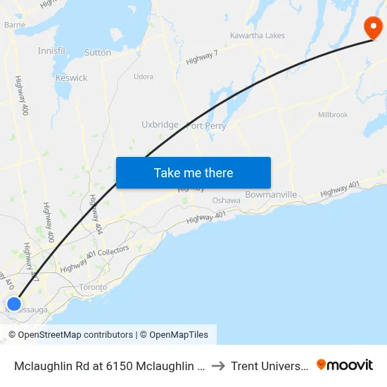 Mclaughlin Rd at 6150 Mclaughlin Rd to Trent University map