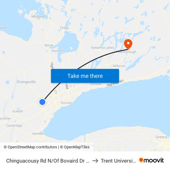 Chinguacousy Rd N/Of Bovaird Dr W to Trent University map