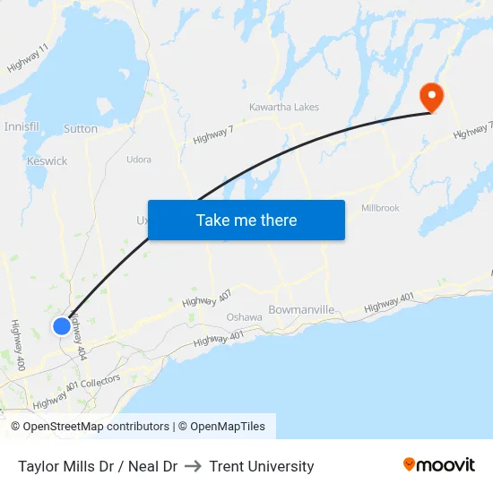 Taylor Mills Dr / Neal Dr to Trent University map