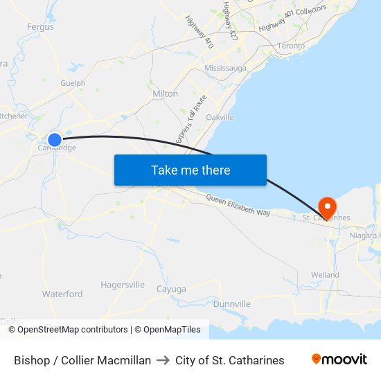 Bishop / Collier Macmillan to City of St. Catharines map