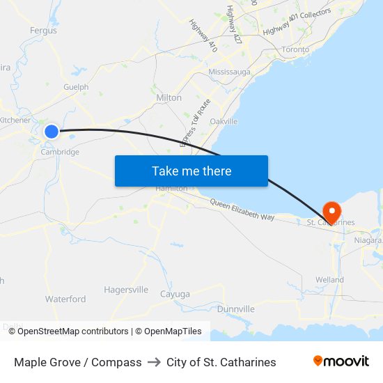 Maple Grove / Compass to City of St. Catharines map