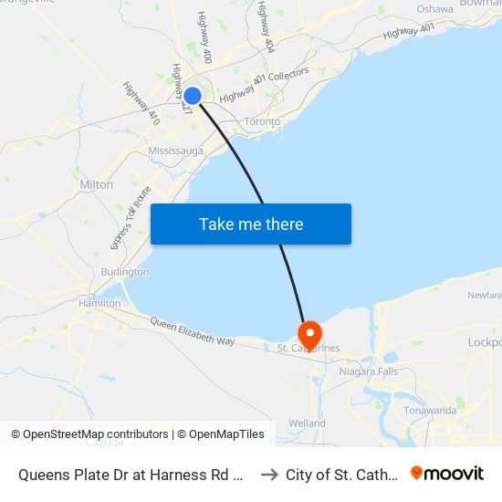 Queens Plate Dr at Harness Rd North Side to City of St. Catharines map