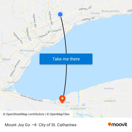 Mount Joy Go to City of St. Catharines map