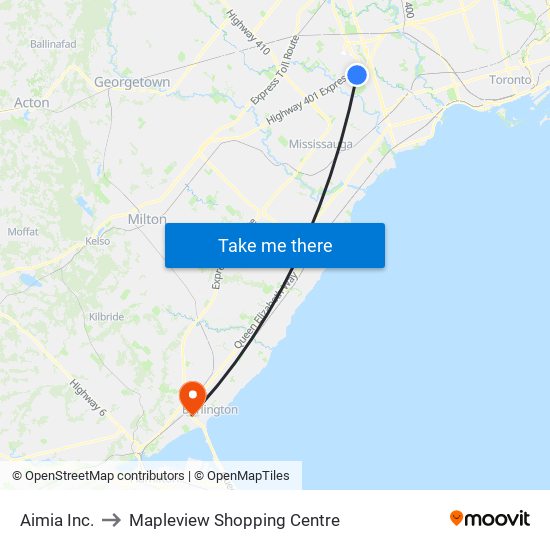 Aimia Inc. to Mapleview Shopping Centre map