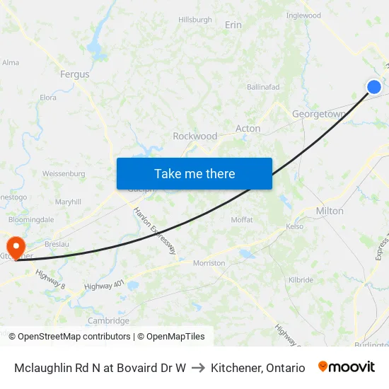 Mclaughlin Rd S/Of Bovaird Dr to Kitchener, Ontario map