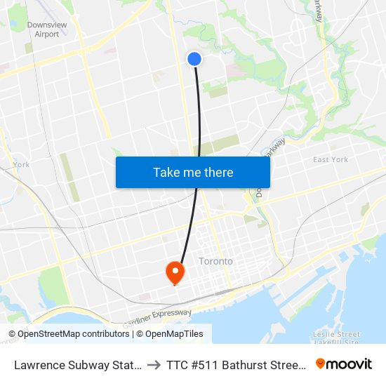 Lawrence Subway Station to Lawrence Subway Station map