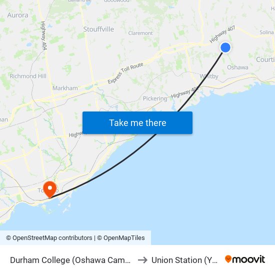 Durham College (Oshawa Campus) to Durham College (Oshawa Campus) map