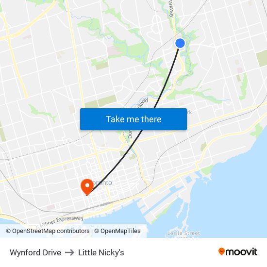 Wynford Drive to Little Nicky's map