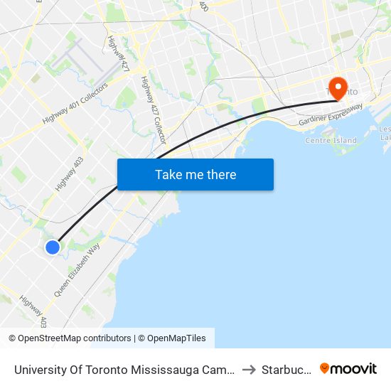 University Of Toronto Mississauga Campus to University Of Toronto Mississauga Campus map