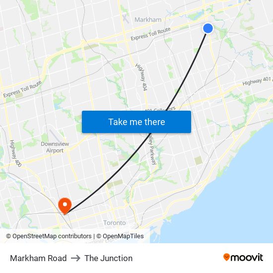 Markham Road to The Junction map