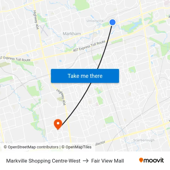 Markville Shopping Centre-West to Fair View Mall map