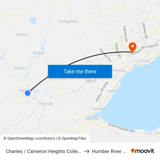 Charles / Cameron Heights Collegiate Institute to Humber River Hospital map