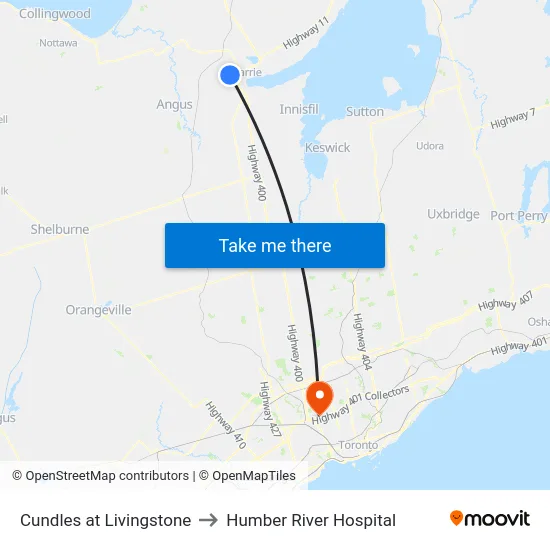 Cundles at Livingstone to Humber River Hospital map