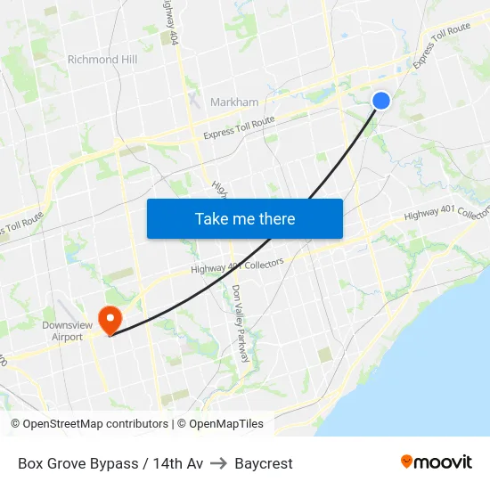 Box Grove Bypass / 14th Av to Baycrest map