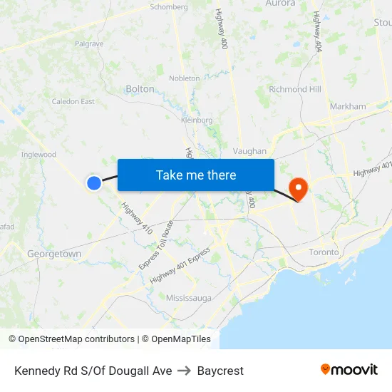 Kennedy Rd S/Of Dougall Ave to Baycrest map