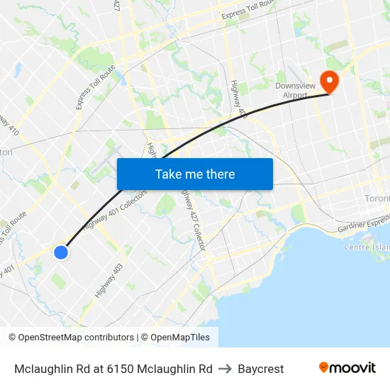 Mclaughlin Rd at 6150 Mclaughlin Rd to Baycrest map