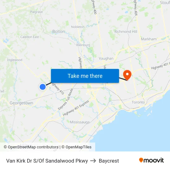 Van Kirk Dr S/Of Sandalwood Pkwy to Baycrest map