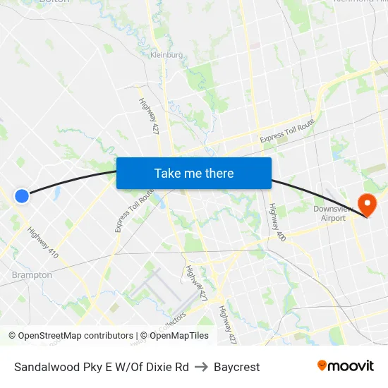Sandalwood Pky E W/Of Dixie Rd to Baycrest map