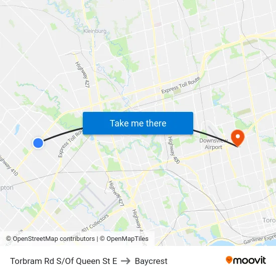 Torbram Rd S/Of Queen St E to Baycrest map