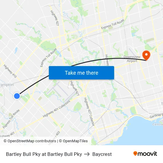 Bartley Bull Pky at Bartley Bull Pky to Baycrest map
