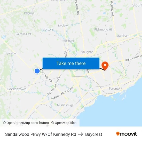 Sandalwood Pkwy W/Of Kennedy Rd to Baycrest map