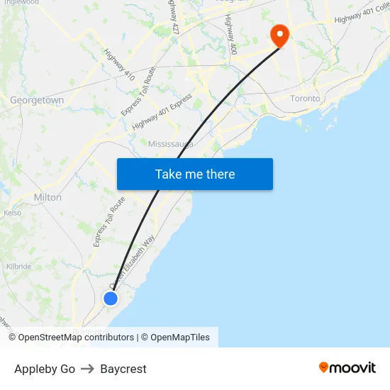 Appleby Go to Baycrest map
