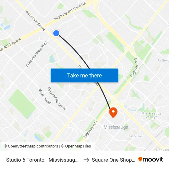 Studio 6 Toronto - Mississauga with Kitchenettes to Square One Shopping Centre map
