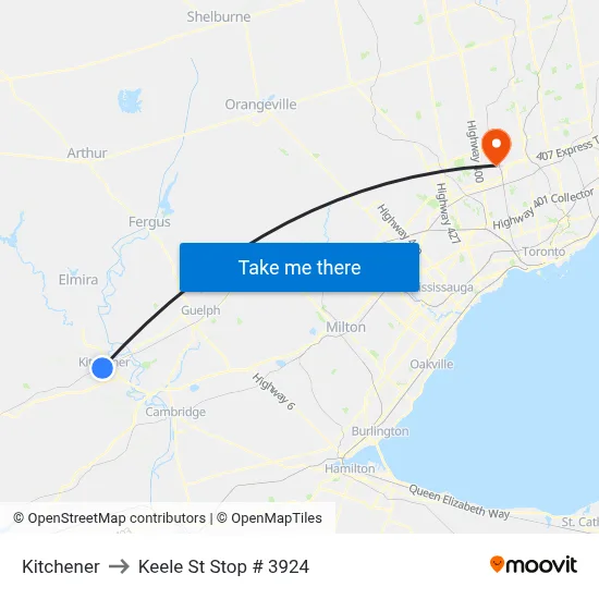 Kitchener to Keele St Stop # 3924 map