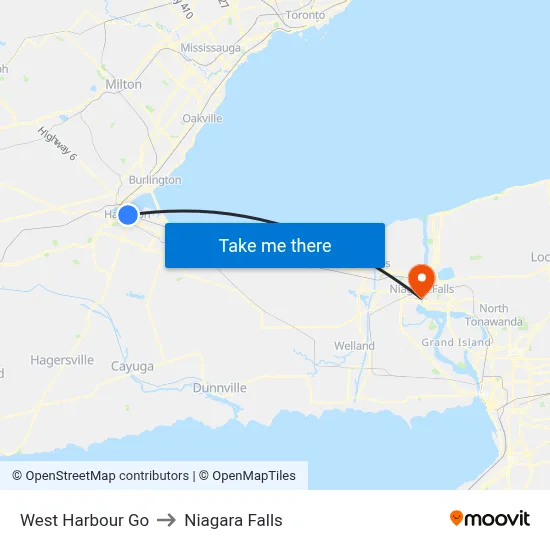 West Harbour Go to Niagara Falls map