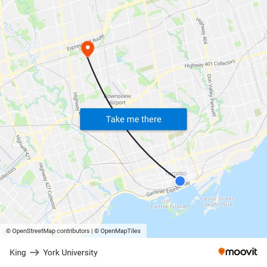 King to York University map