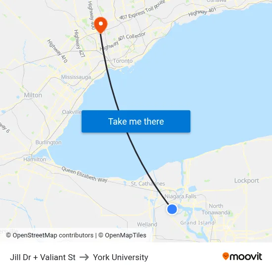 Jill Dr + Valiant St to York University map