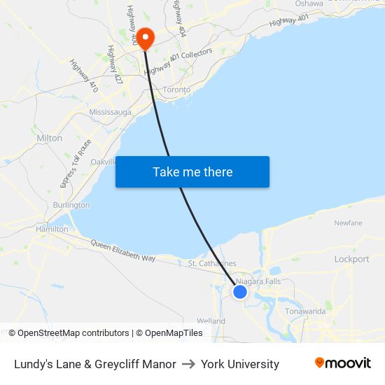 Lundy's Lane & Greycliff Manor to York University map