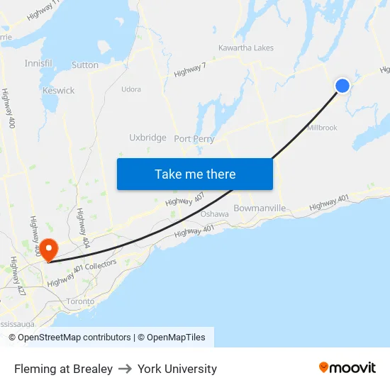 Fleming at Brealey to York University map