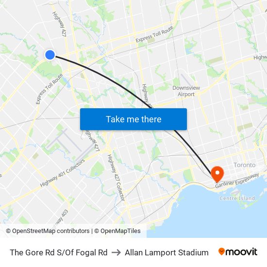 The Gore Rd S/Of Fogal Rd to Allan Lamport Stadium map