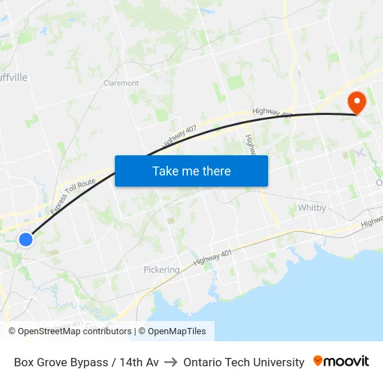Box Grove Bypass / 14th Av to Ontario Tech University map
