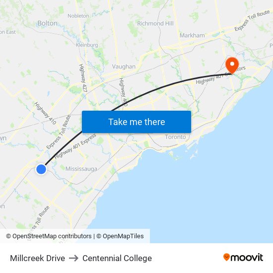 Millcreek Drive to Millcreek Drive map