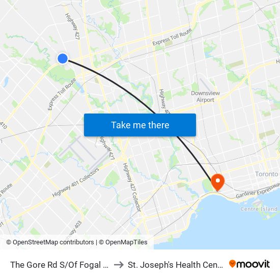 The Gore Rd S/Of Fogal Rd to St. Joseph's Health Centre map