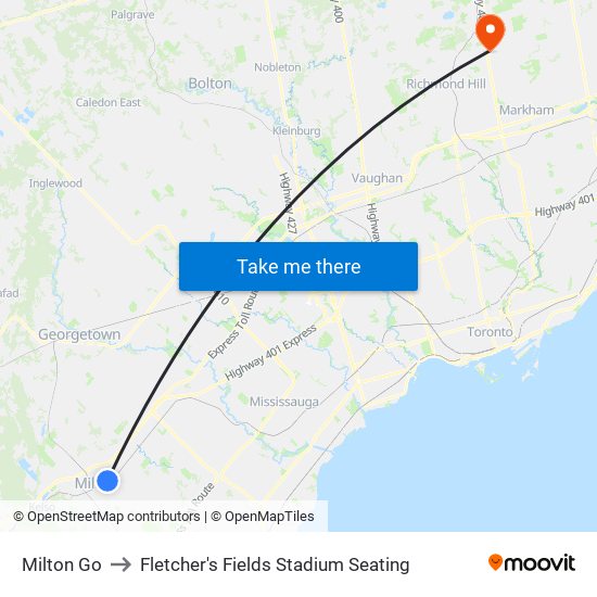 Milton Go to Fletcher's Fields Stadium Seating map