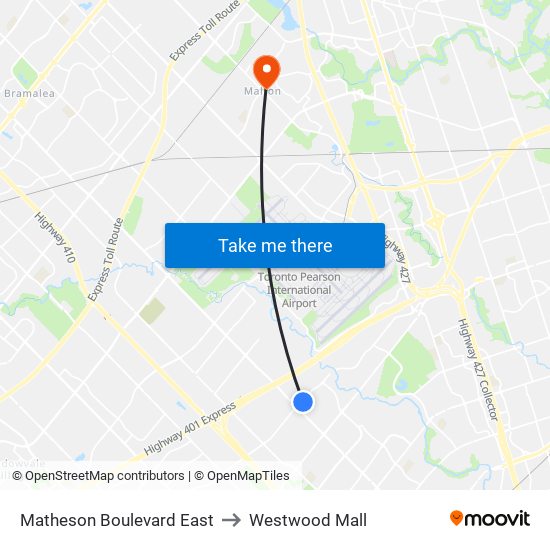 Matheson Boulevard East to Matheson Boulevard East map