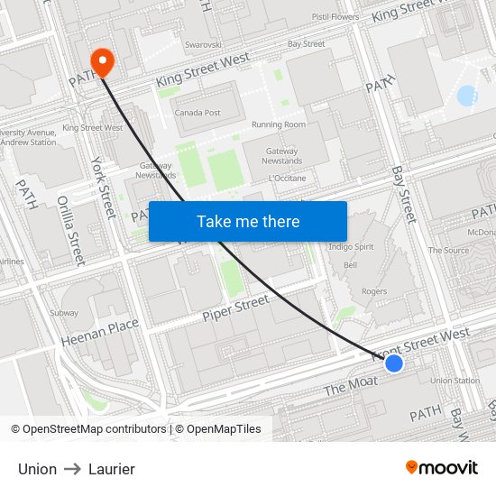 Union to Laurier map